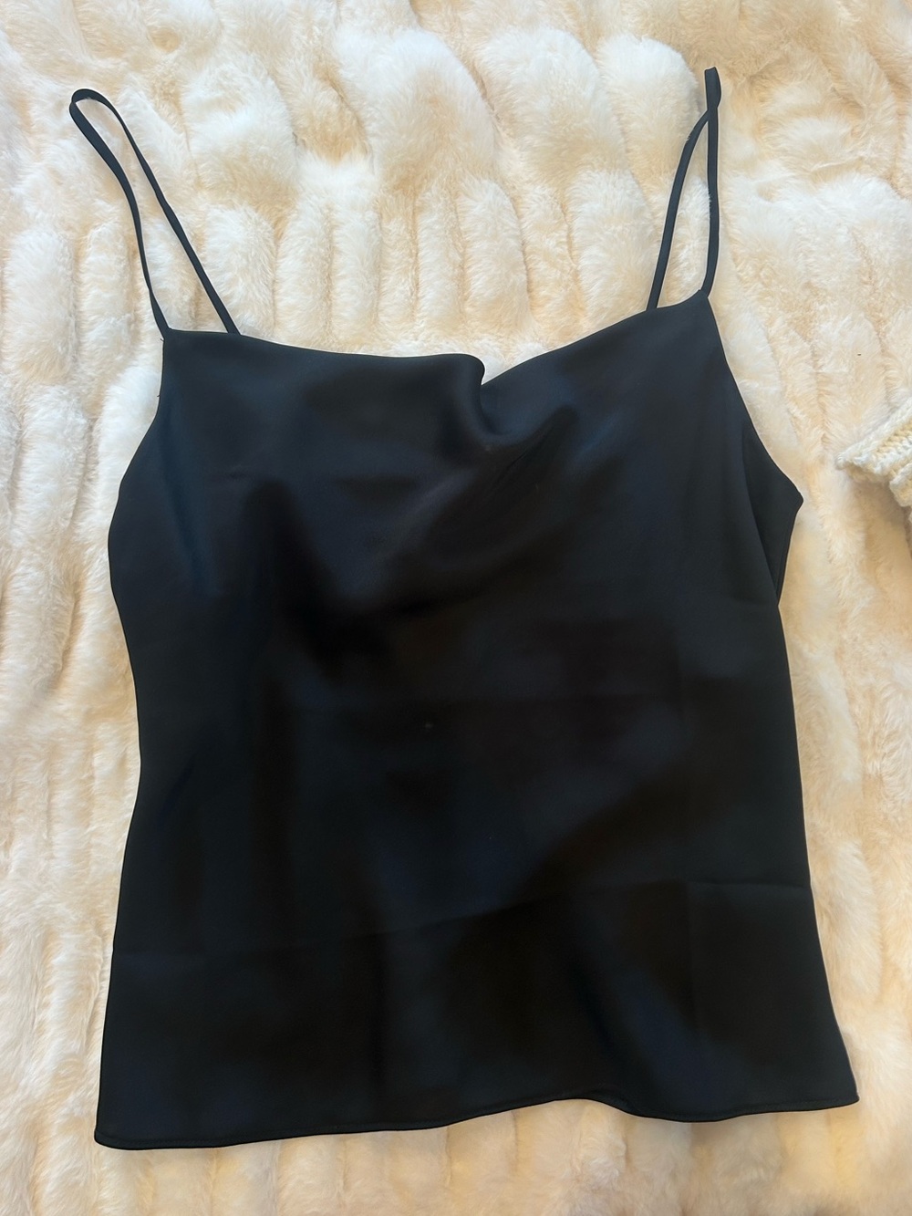 Babaton Black Satin Slip Cami